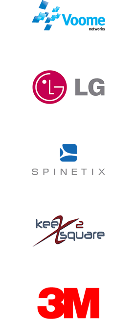 Partner Evento: Voome, KeeSquare, SpinetiX, LG, 3M