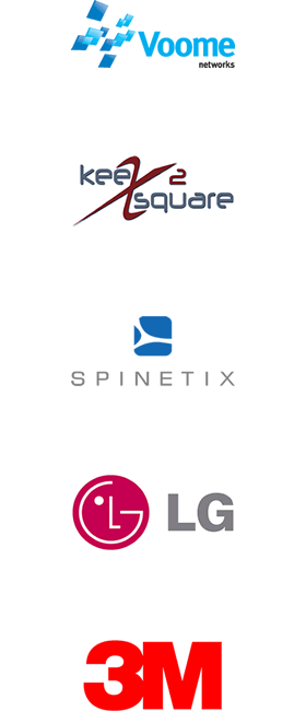 Partner Evento: Voome, KeeSquare, SpinetiX, LG, 3M